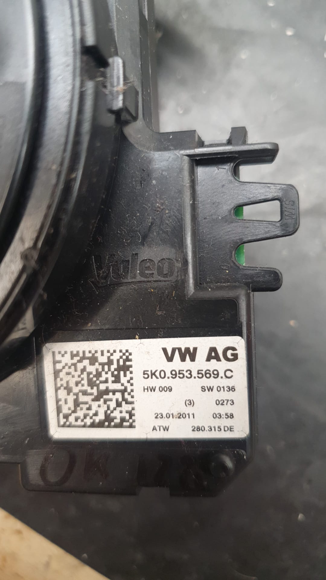 5K0 953 569 C VEMO Molla spiroelicoidale Airbag V10-72-1615 VEMO 5K0 953 569 C