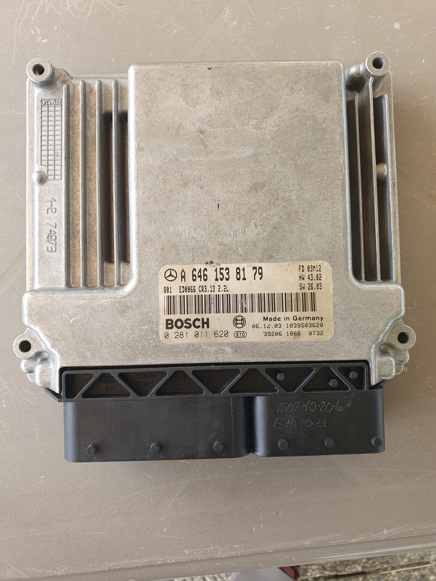 0281011620 ECU centralina Bosch EDC16C2-7.13 MERCEDES Classe C A6461538179