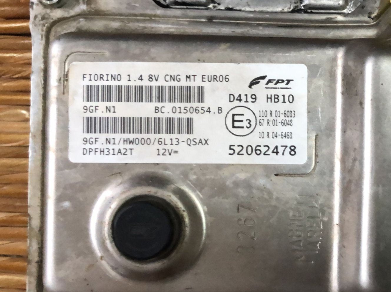 centralina MARELLI IAW 9GF.N1 HW000 6L13 52062478 FIORINO 1.4 8V CNG MT