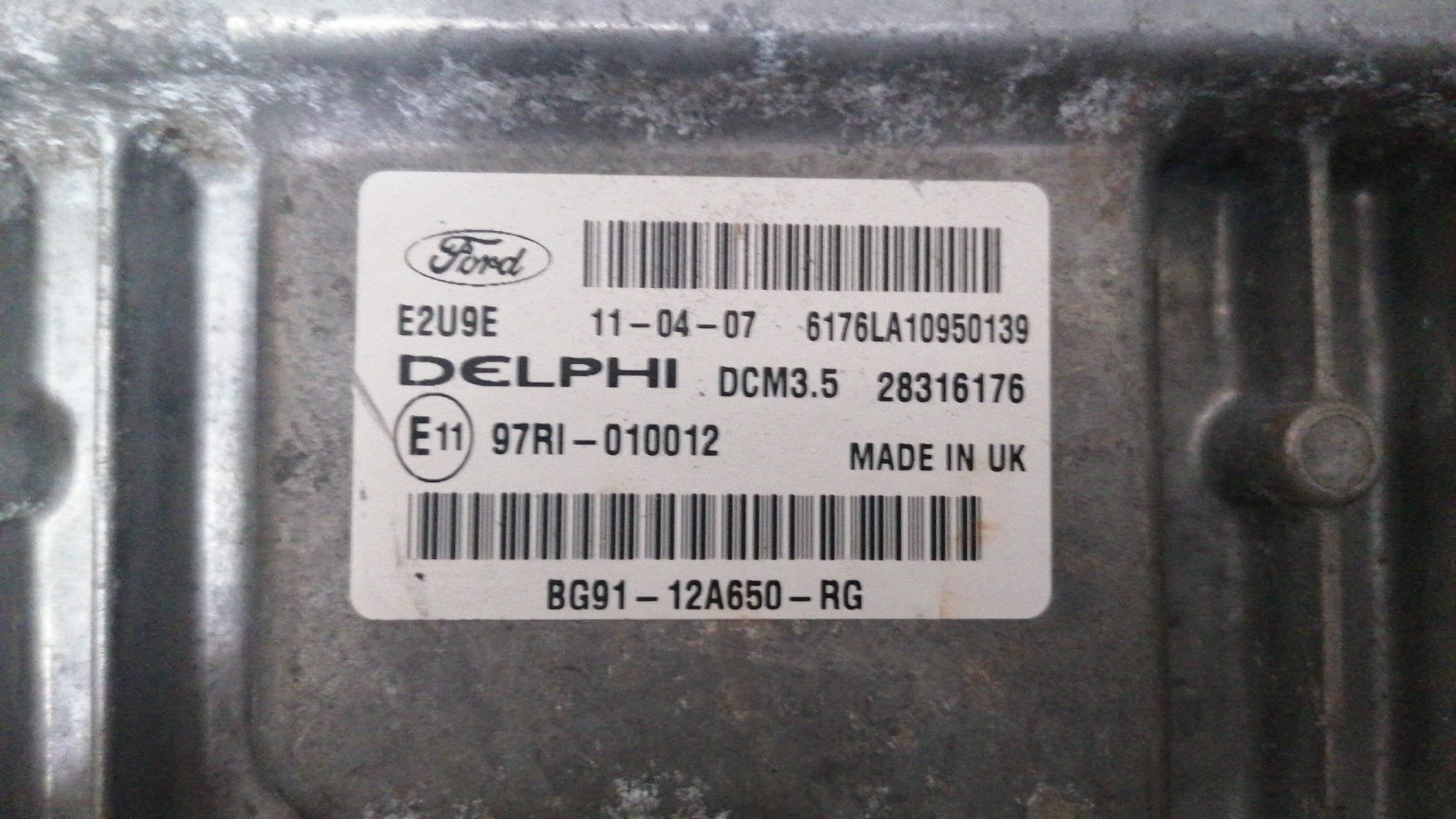 ECU CENTRALINA Ford Mondeo Galaxy 2.0 ECU BG91-12A650-RG 28316176 DELPHI DCM3.5