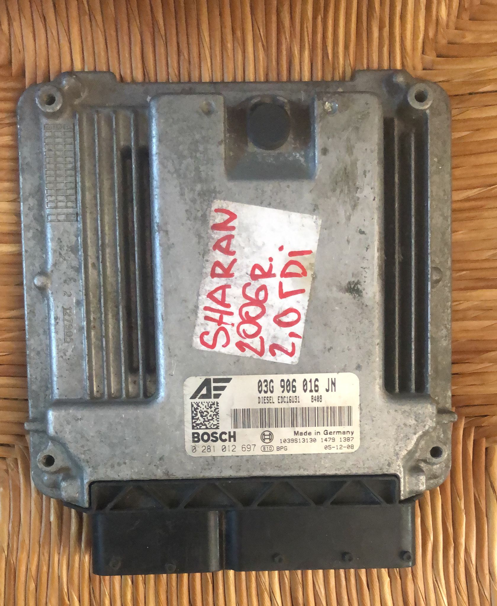 Ecu seat alhambra 2.0 tdi bosch 0281012697 03g906016jn  EDC16U31-4.48