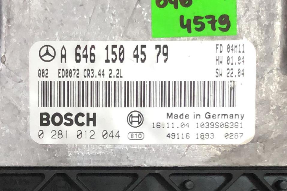 ECU CENTRALINA MERCEDES BENZ CLASSE C W203 ECU A6461504579 0281012044 ED0072