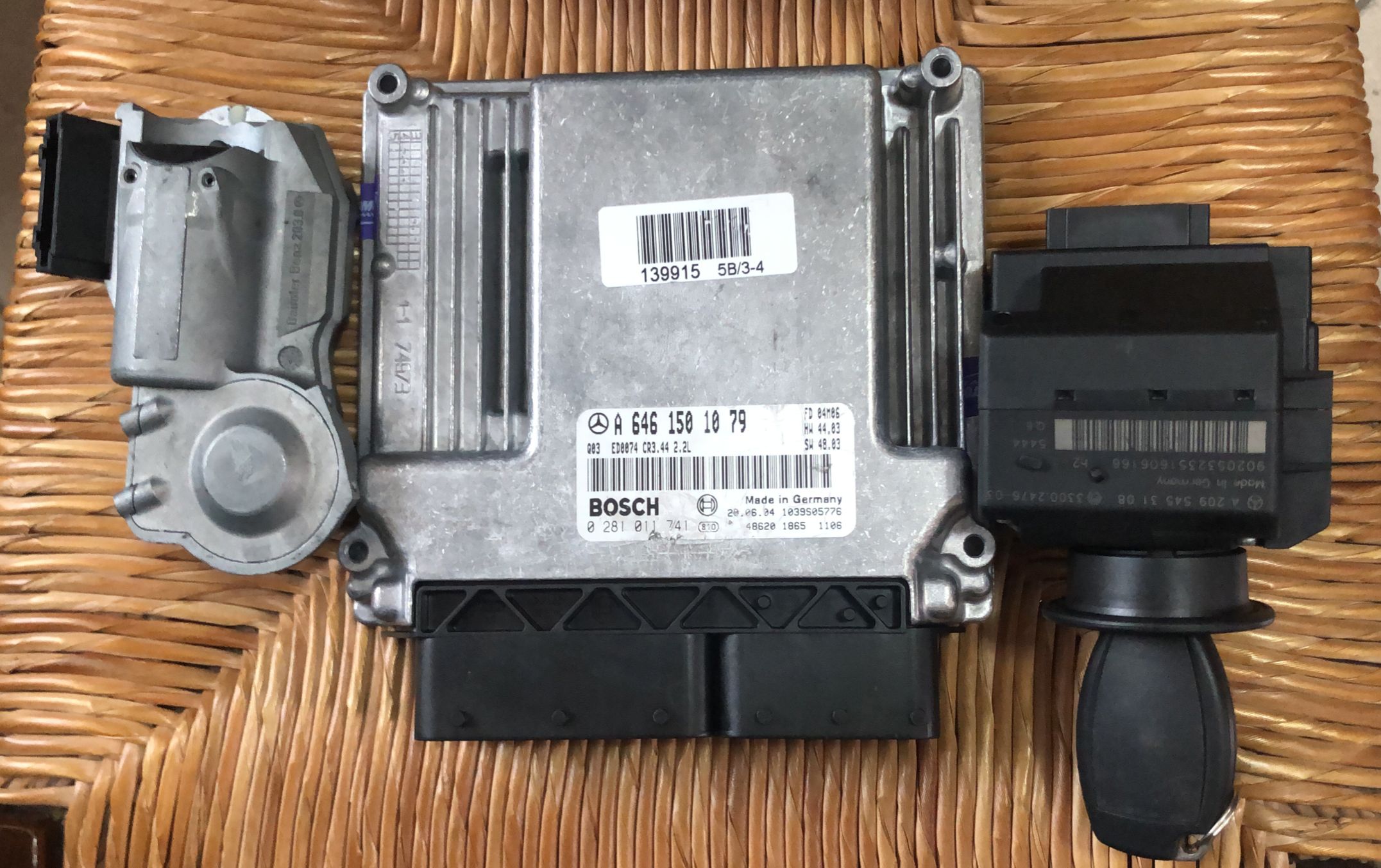 Kit ECU 6461531079 0281011741 E8752 Mercedes 203 C CLass C220 CDI Coupe 2003