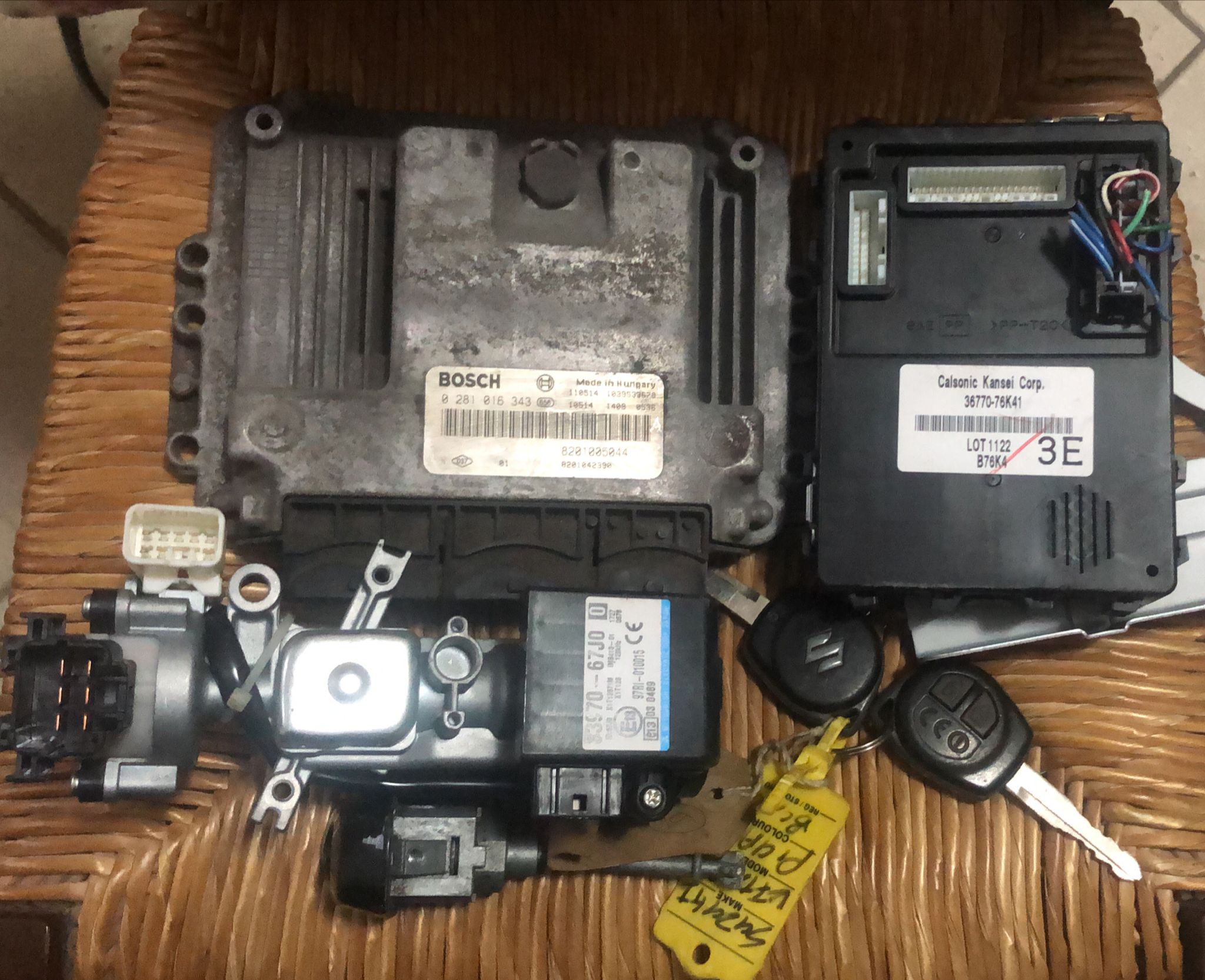 KIT ECU 0281016343 SUZUKI GRAND VITARA II (JT) 1.9 DDiS 33970-67J0 BLOCCHETTO ACCENSIONE BLOCCASTERZO