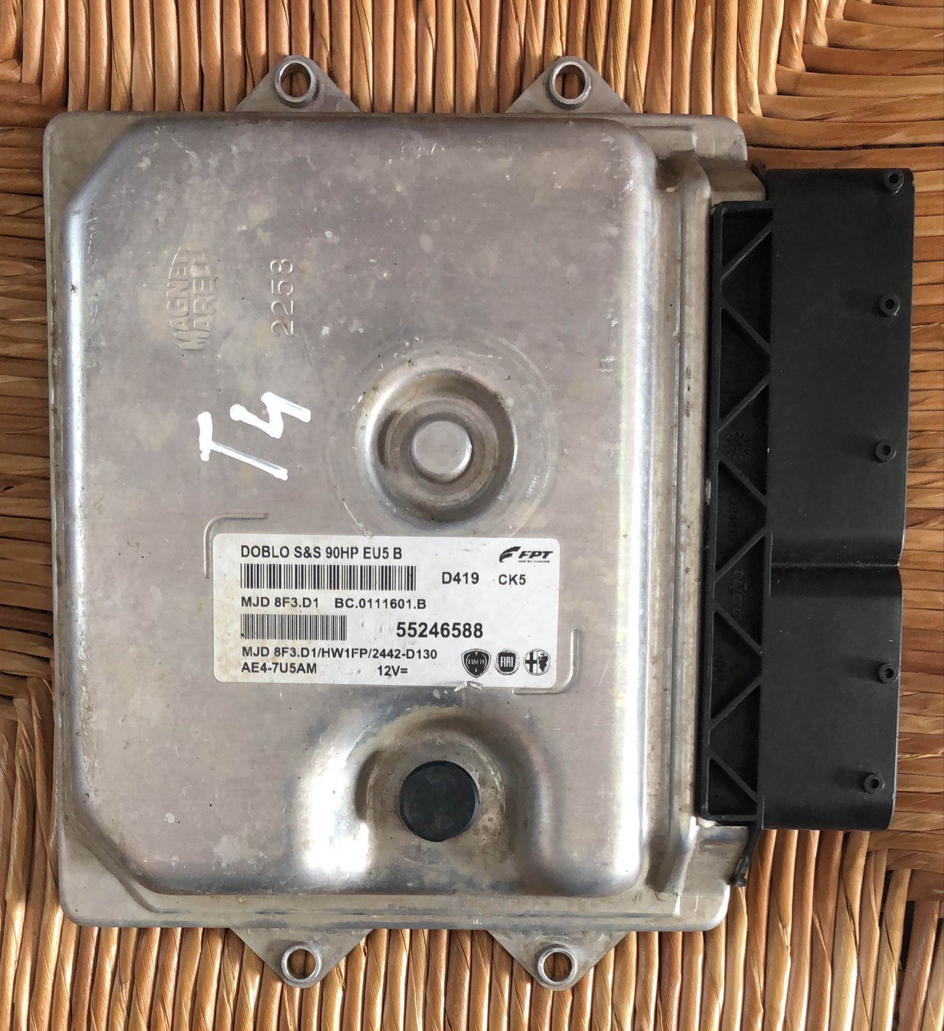 55246588 MJD8F3.D1 CENTRALINA MOTORE ECU FIAT DOBLO' magneti marelli