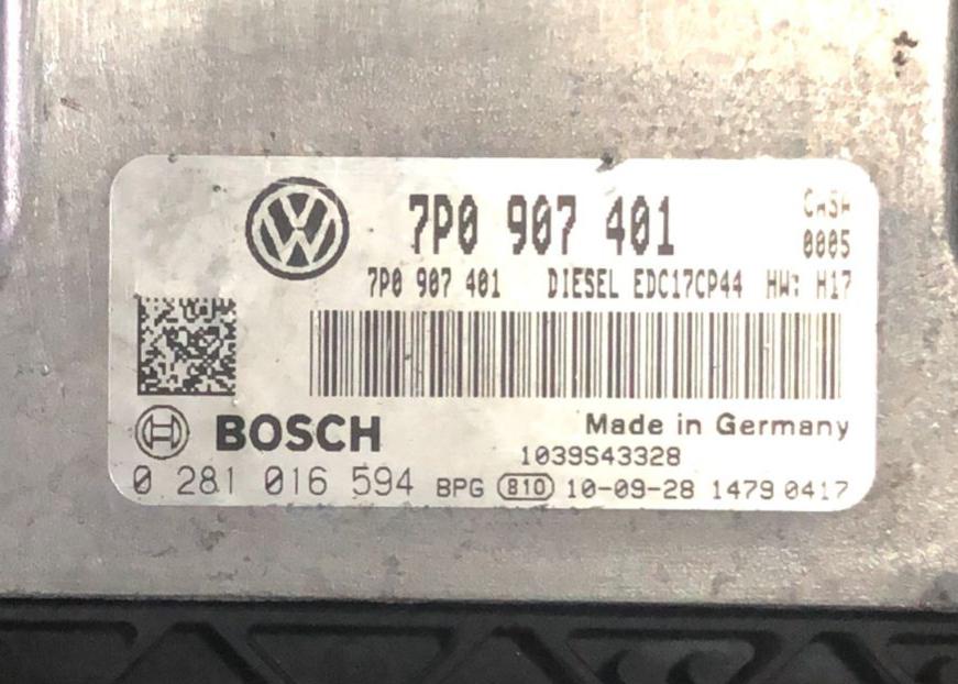 Ecu VW TOUAREG 3.0 TDI 0281016594 EDC17CP44-3.5 ( 2010-2018 ) 7p0907401 bosch