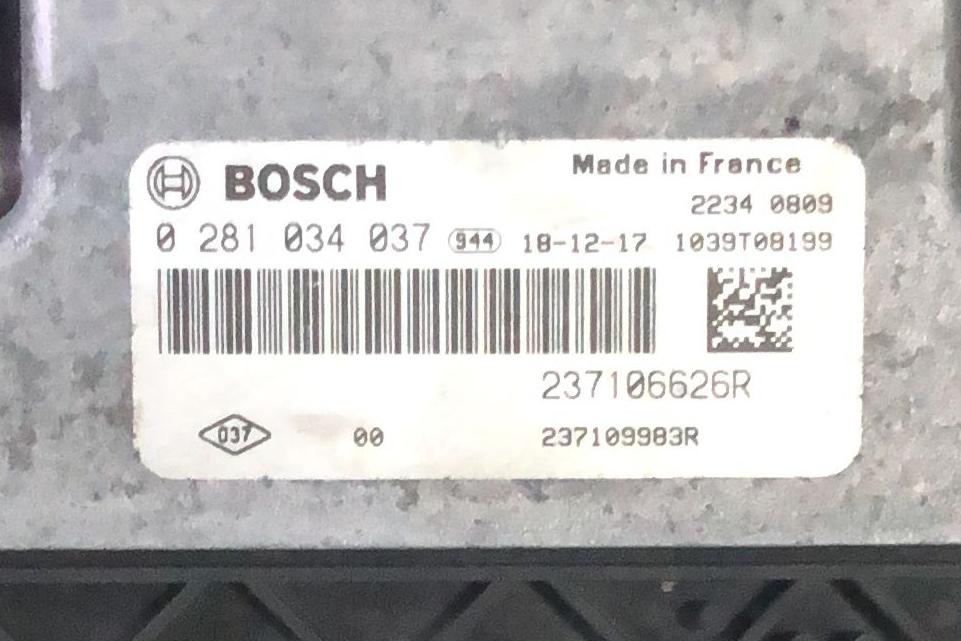 237106626R ECU RENAULT TRAFIC III 1.6 DCI 125 BOSCH 0281034037 EDC 17C84-3.4