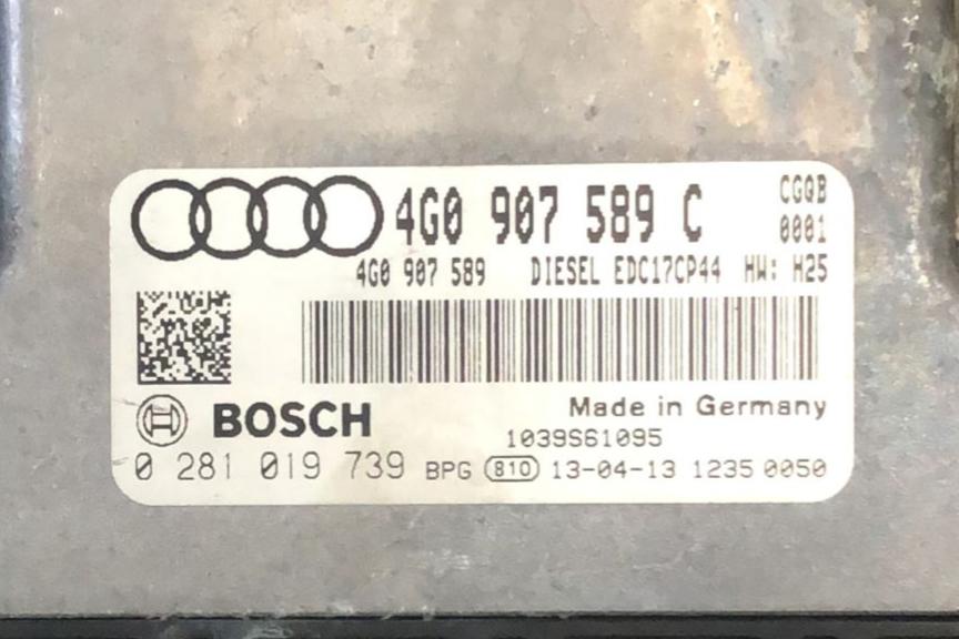 Audi A6 3.0 Centralina 4G0907589C 0281019739 EDC17CP44 CGQB H25 1037536208 10SW055629