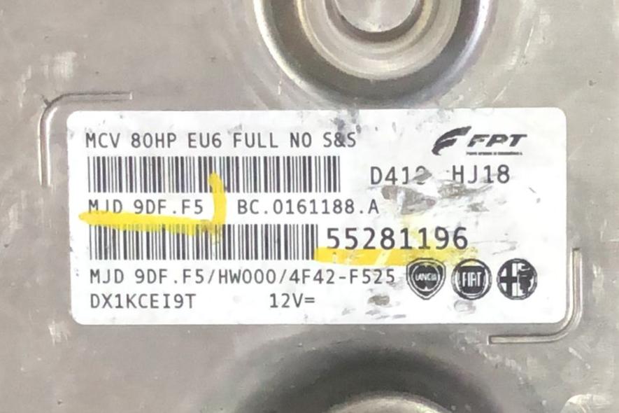 Centralina motore Fiat 55281196 Marelli 9DF.F5 HW000 BC0161188A