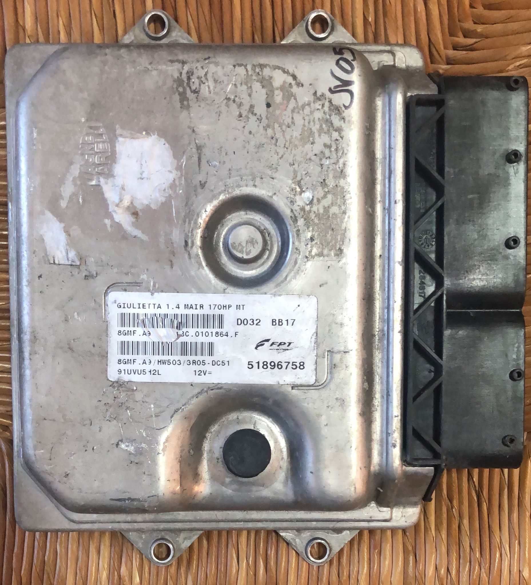 51896758 CENTRALINA MOTORE ALFA ROMEO GIULIETTA 1.4 125KW MARELLI 8GMF.A9 HW503