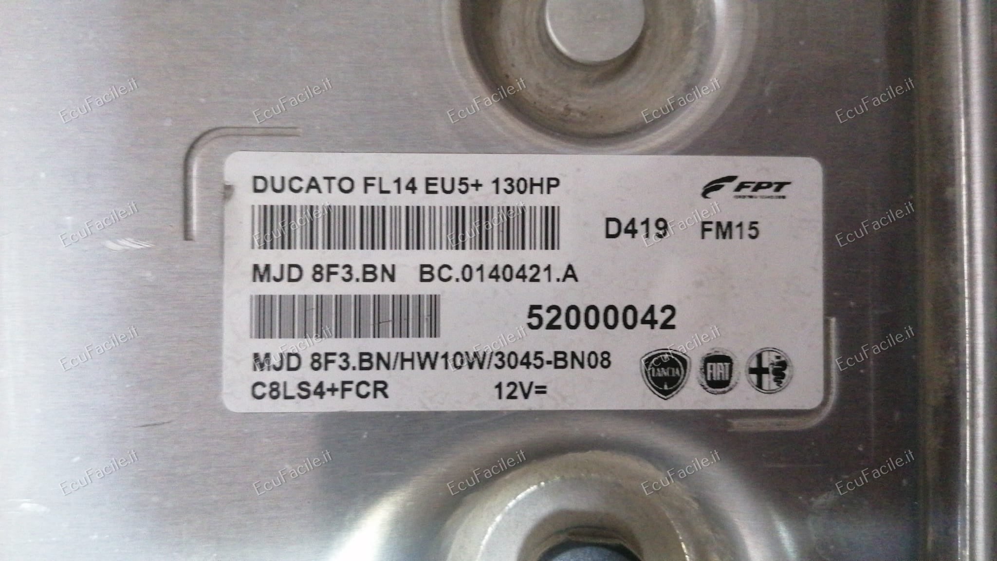 CENTRALINA MOTORE MAGNETI MARELLI ECU FPT FIAT DUCATO MJD 8F3.BN HW10W BC.0140421.A 52000042