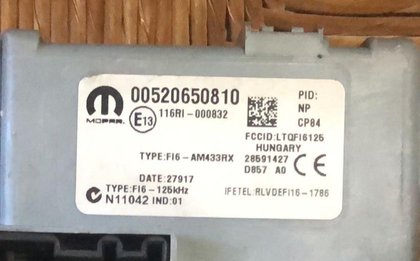 Centralina Body Computer Fiat Panda 3^ 00520650810 520650810 28591427