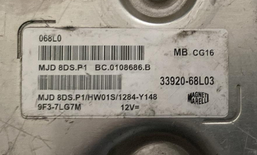ECU SUZUKI SWIFT 33920-68L02 3392068L02 MJD 8DS.P1 HW01S