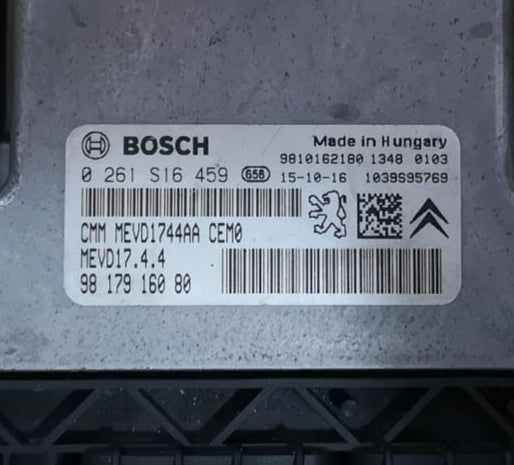 ECU Peugeot 208 1.6 BlueHDI BOSCH 0261S16459 9817916080 MEVD17.4.4