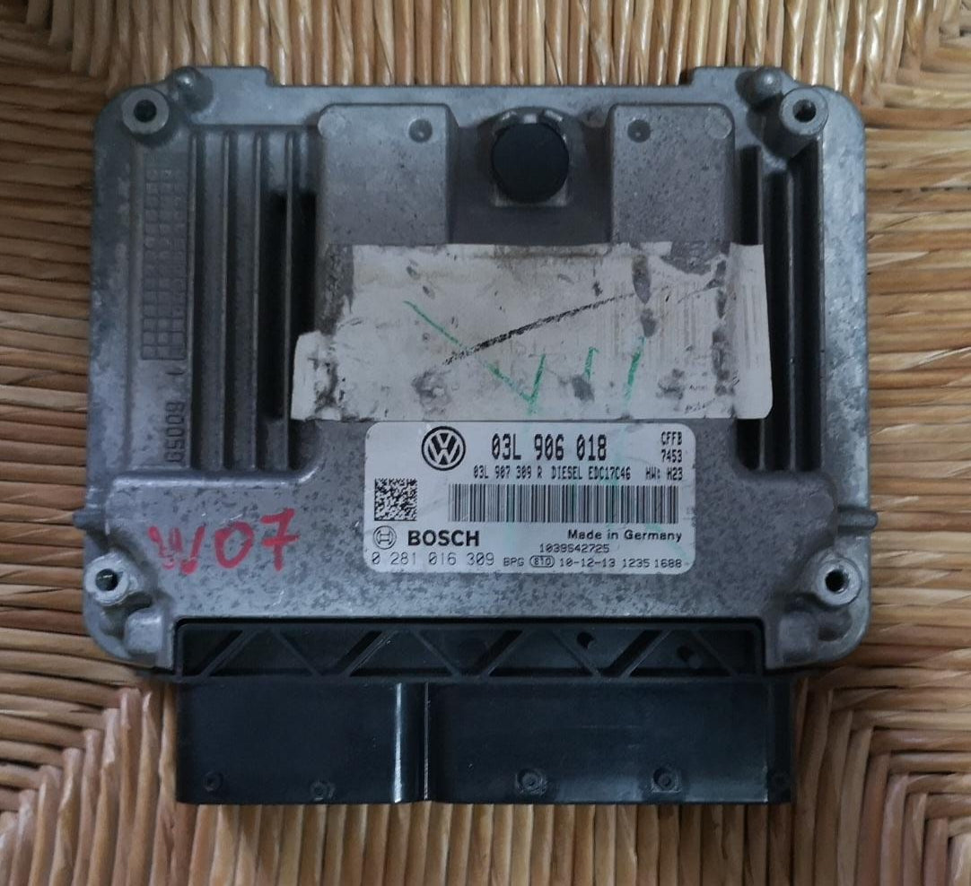 ECU CENTRALINA VW VOLKSWAGEN GOLF 2.0 TDI BOSCH 0281016309 03L906018 EDC17C46-2.7