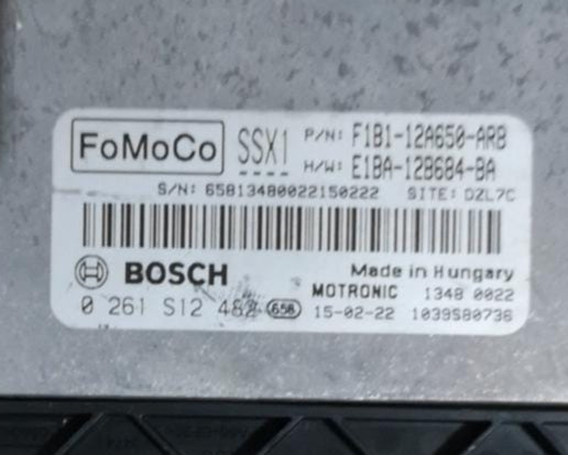 ECU centralina FORD FIESTA 1.0 BENZINA 2015 0261S12482 F1B1-12A650-ARB MED17.0.1