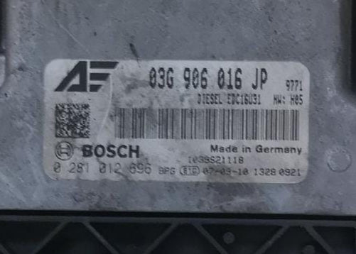 CENTRALINA SEAT ALHAMBRA VW SHARAN MOTORE 2.0 TDI 2007-2009 BOSCH 0281012696 EDC 16C31