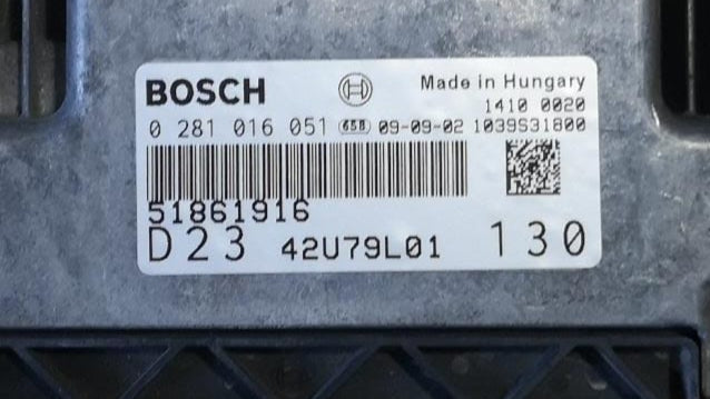 ECU centralina FIAT DUCATO 2.3 16v MJ 130CV EDC16C39 0281016051 1037515040