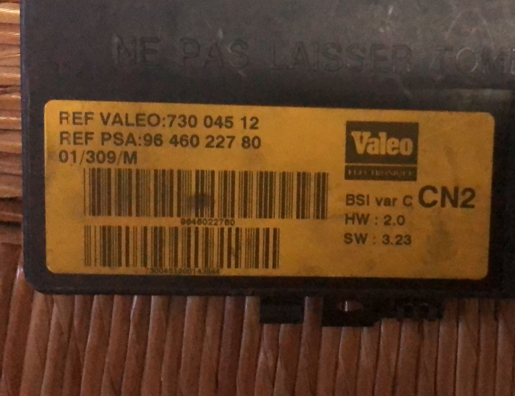 Body computer citroen xsara PSA 9646022780 VALEO 73004512