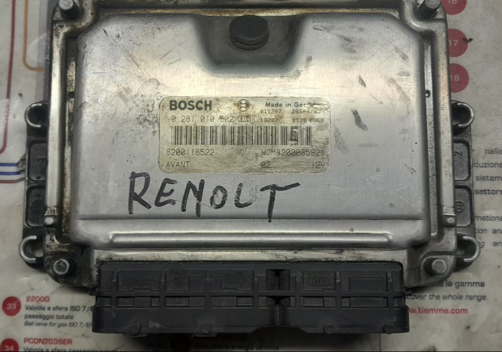 ECU RENAULT MEGANE KANGOO 1.9 0281010502 8200118522 EDC 15VM+ 2.V7