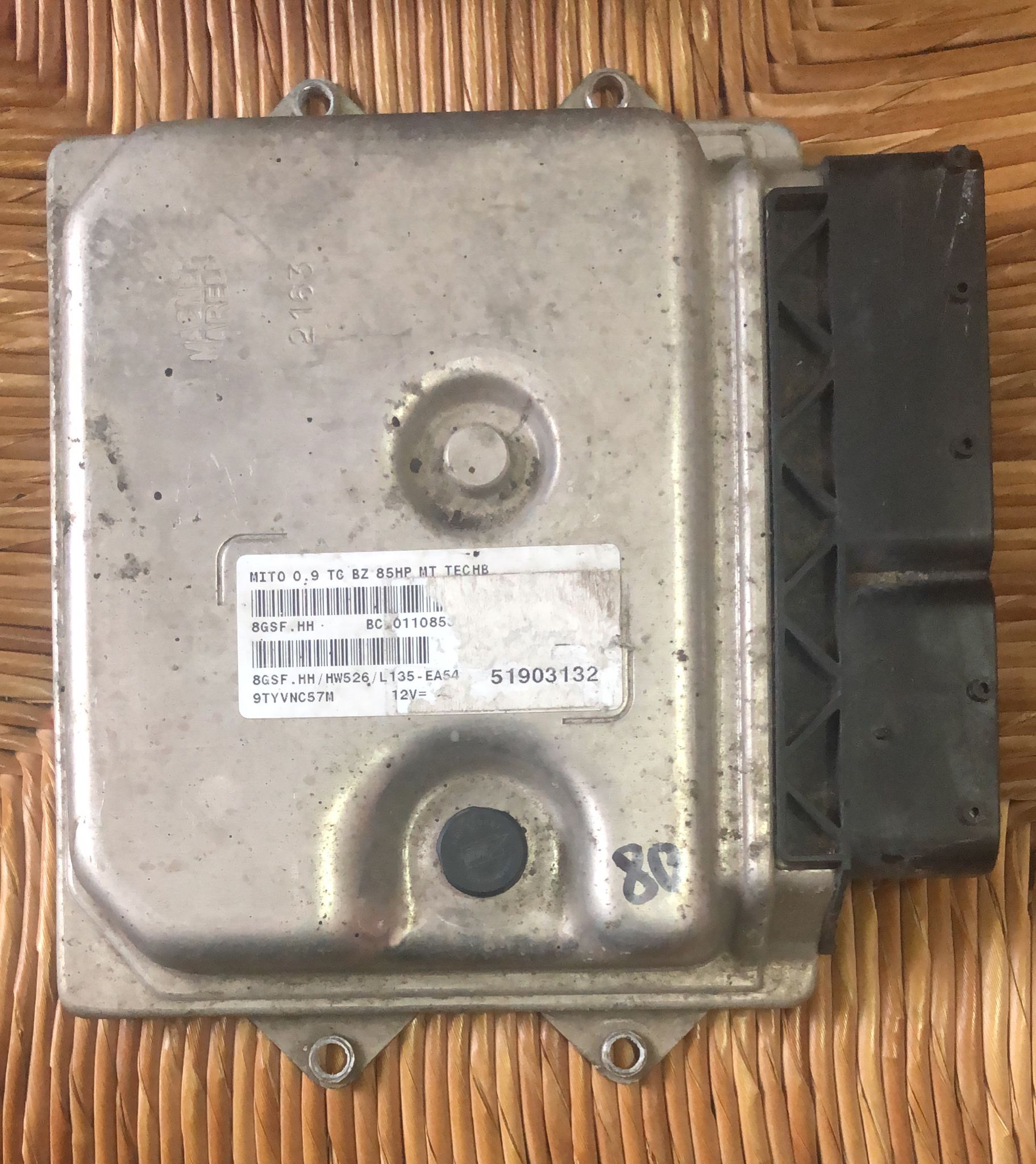 Centralina motore Alfa Romeo Mito 51903132 8gsf 955 85hp  BC0110853A hw526