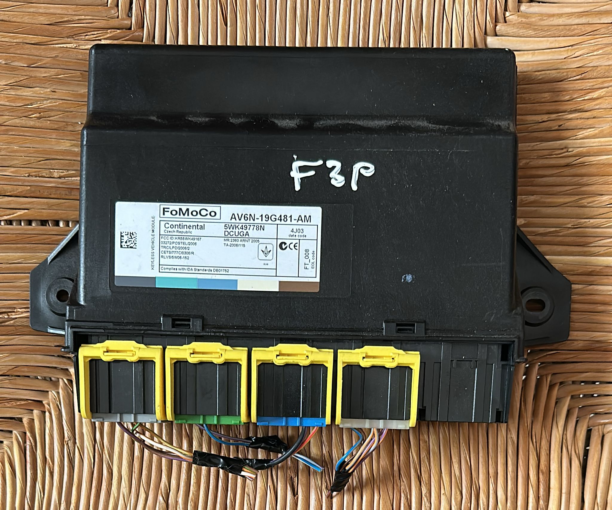 AV6N-19G481-AM CENTRALINA CHIUSURA CENTRALIZZATA FORD GRAND C-MAX 1.6 D 85KW 6M 5P