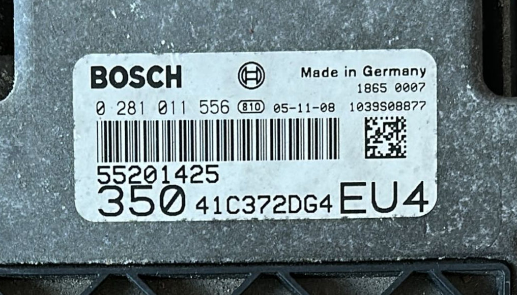0281011556 BOSCH EDC16C9 55201425 CENTRALINA MOTORE IDEA MUSA 350 1.9 MJET 74 KW