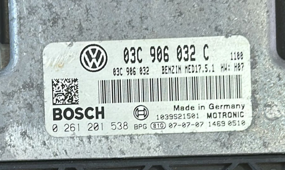 ECU centralina VW Touran 1.4 03C906032C 0261201538 MED17.5.1 BMY 1037506722 1037508569