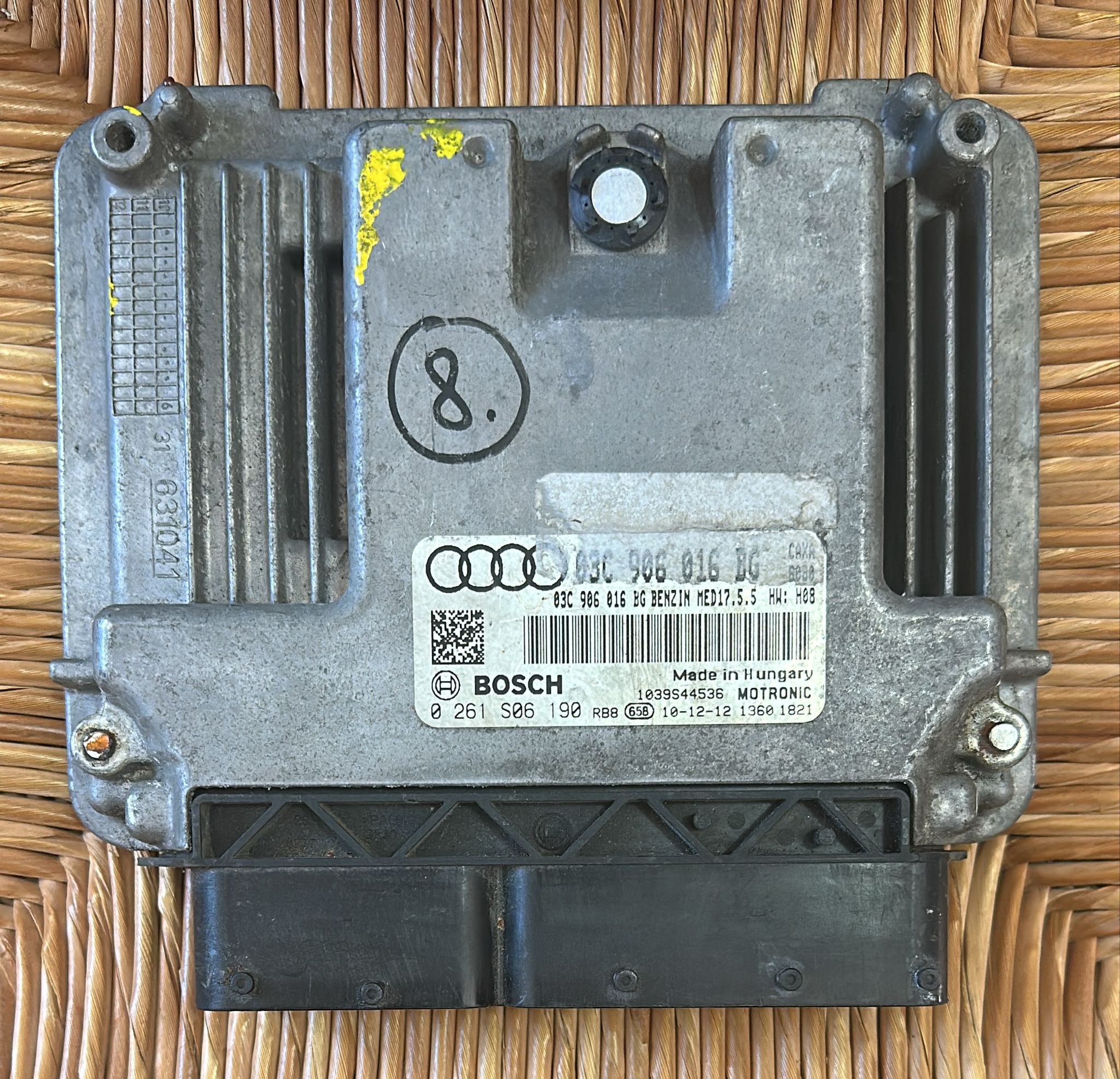 ECU AUDI A1 1.4 TFSI 03C906016BG BOSCH 0261S06190 BENZIN MED17.5.5 CAXA 9080 1039S50018 MED17.5.5