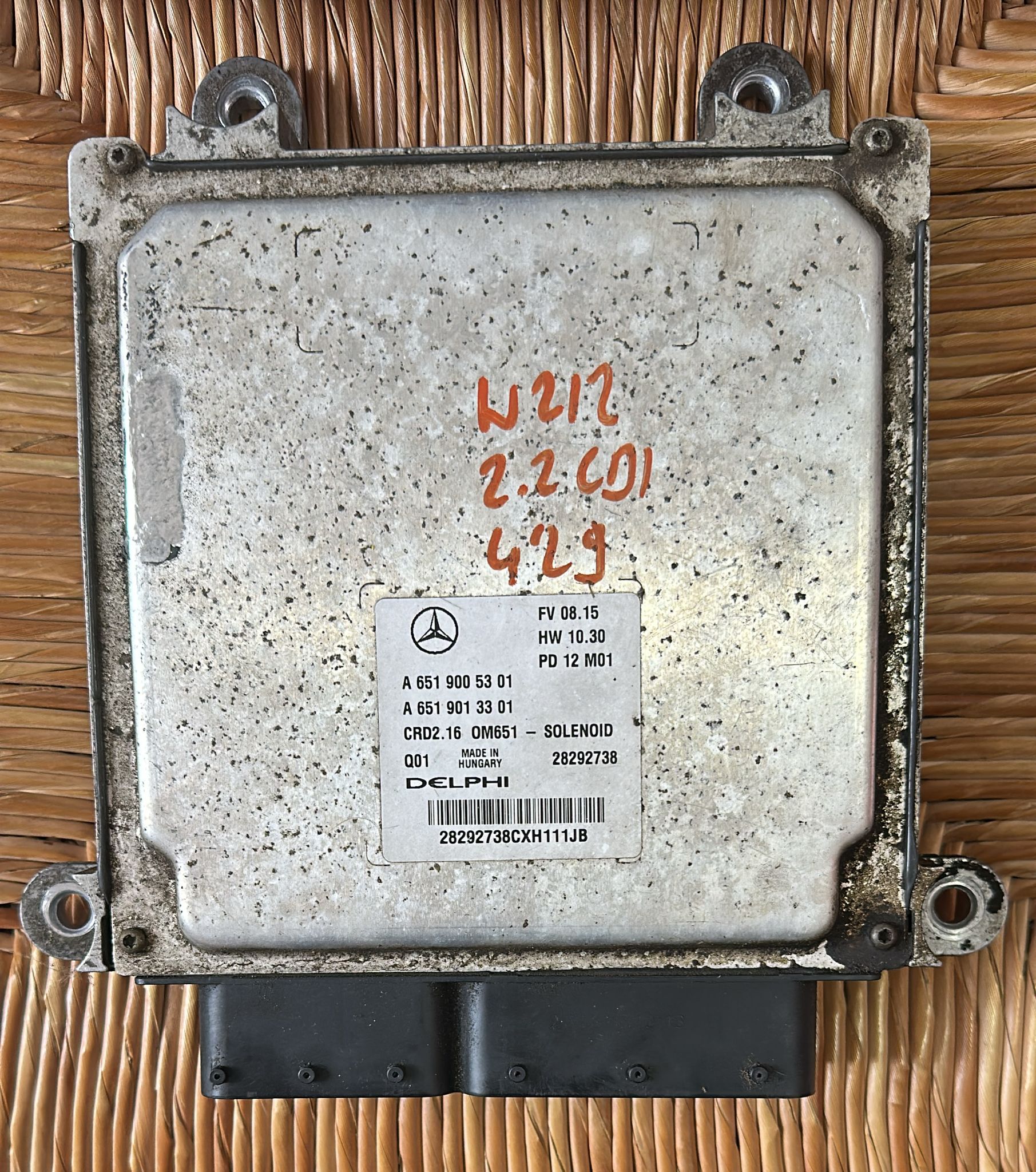 Centralina motore MERCEDES Delphi 28292738 A6519005301 A6519013301 CRD2.16.