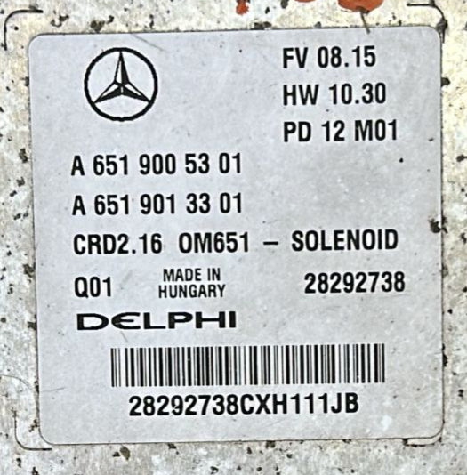 Centralina motore MERCEDES Delphi 28292738 A6519005301 A6519013301 CRD2.16.