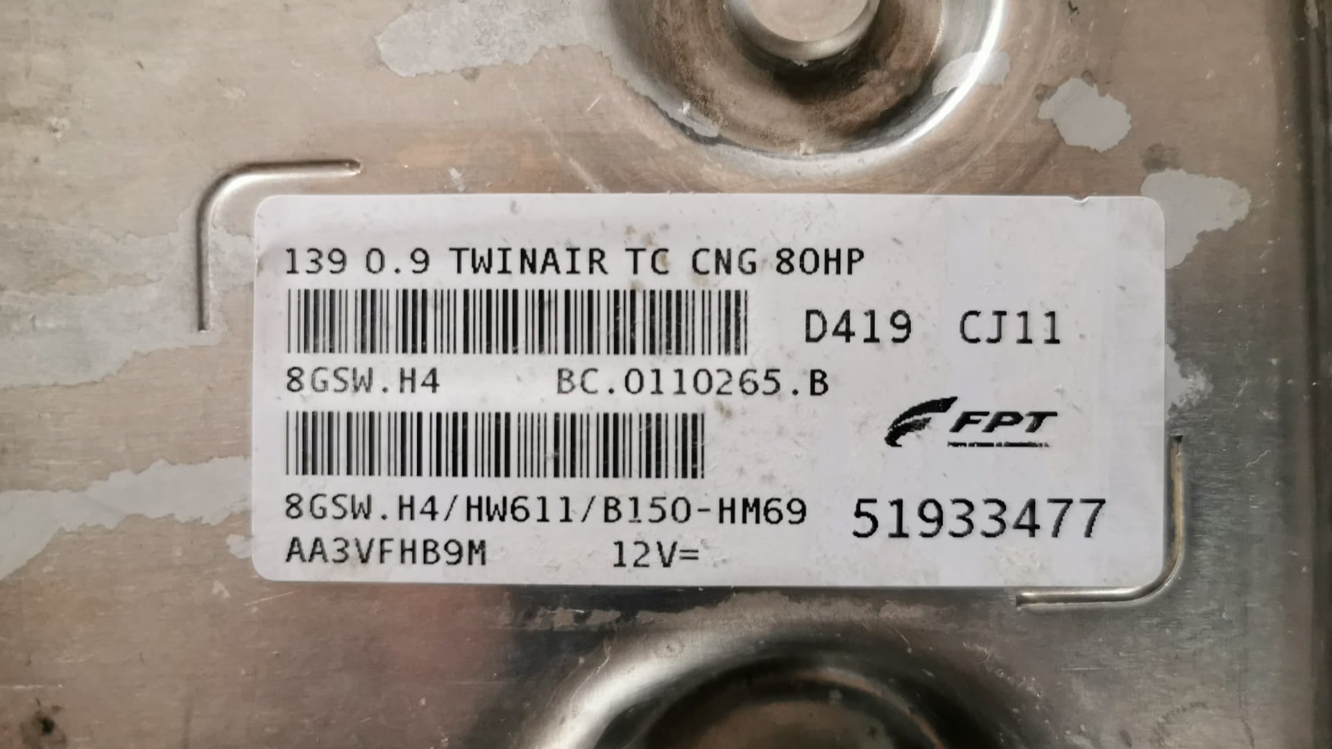 Y 1.2 8v euro 6 8gsw.h4 hw611 b150 51933477 PANDA 0.9 SGE METANO