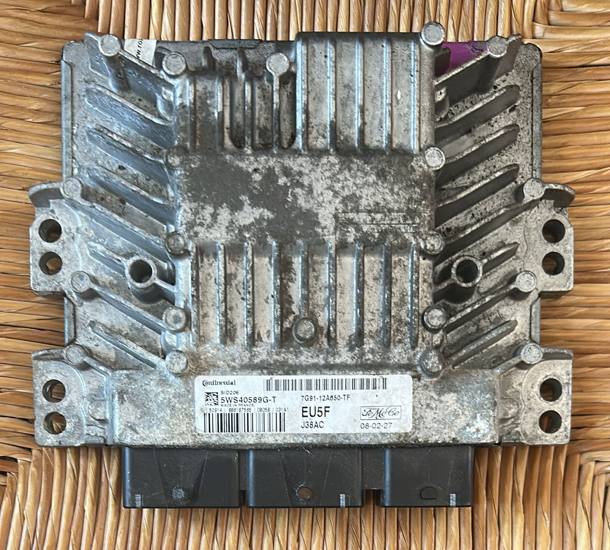 ECU FORD 1.8 7G9112A650TF 5WS40589GT EU5F 5WS40589G-T sid206
