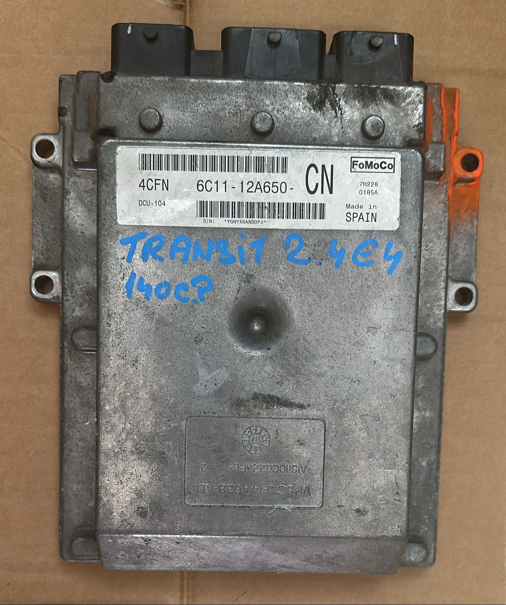 ECU  FORD TRANSIT 2.4 TDCI FoMoCo 4CFN DCU-104 6C11-12A650-CN 6C1112A650CN