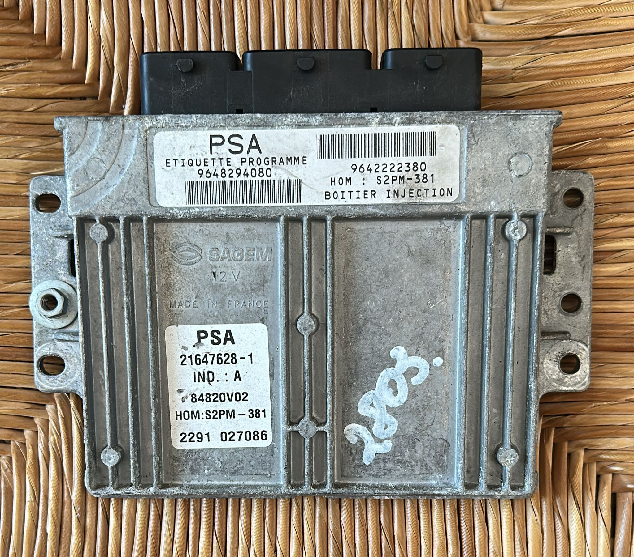 21647628 ECU CITROEN C3 9648294080 9642222380 S2PM-381