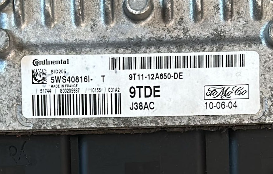 Ford Transit Connect ECU 5WS40816l-T  9T11-12A650-DE SID206 continental