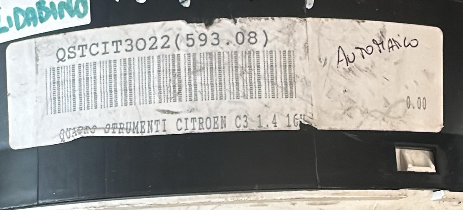 P9652008280 QUADRO STRUMENTI CONTACHILOMETRI CITROEN C2 1.1 B 44KW 5M 3P (2005)