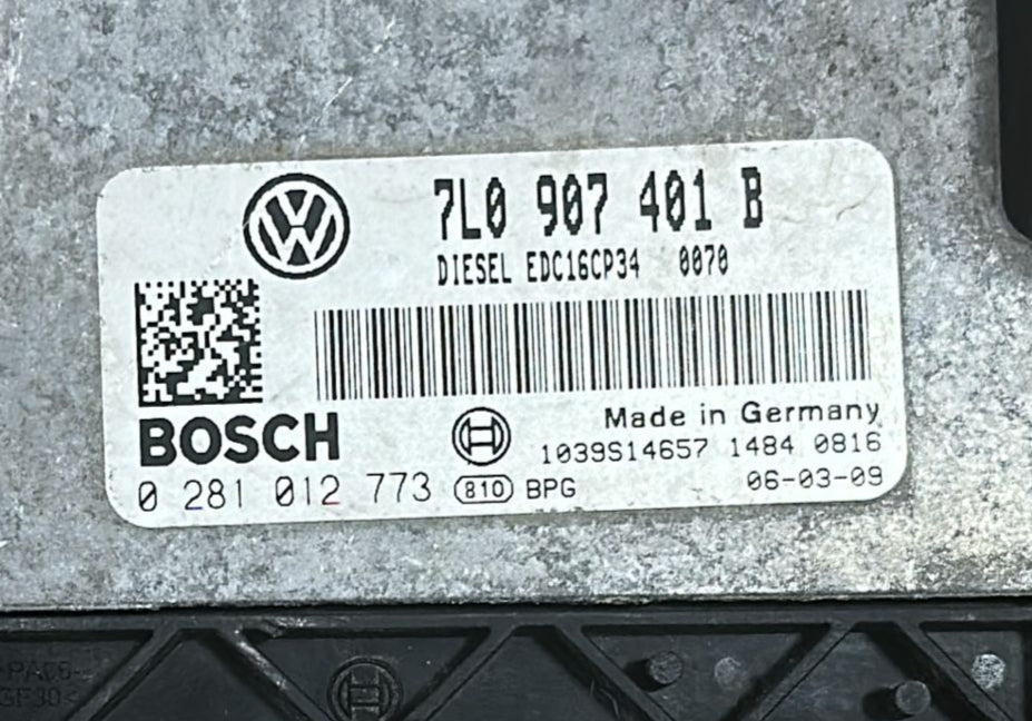 CENTRALINA VW VOLKSWAGEN TOUAREG 3.0 TDI BOSCH 0281012773 7L0907401B Diesel 3000