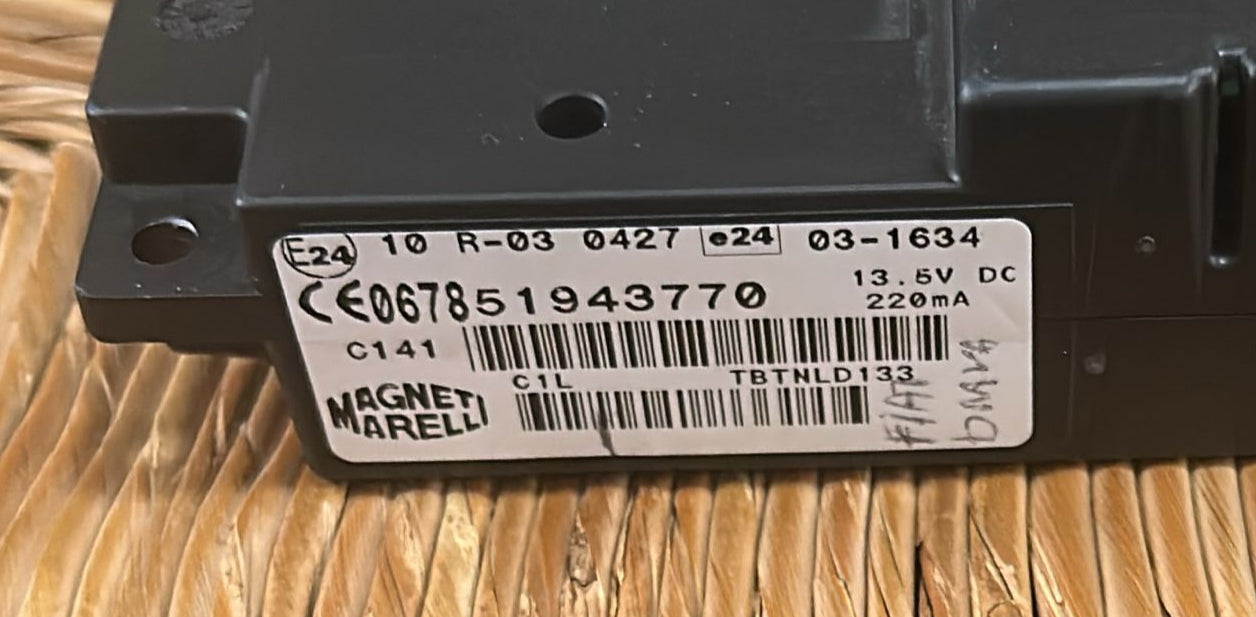 51943770 CENTRALINA BLUE AND ME BLUETOOTH FIAT 500 PANDA BRAVO PUNTO EVO Benzina 1.4
