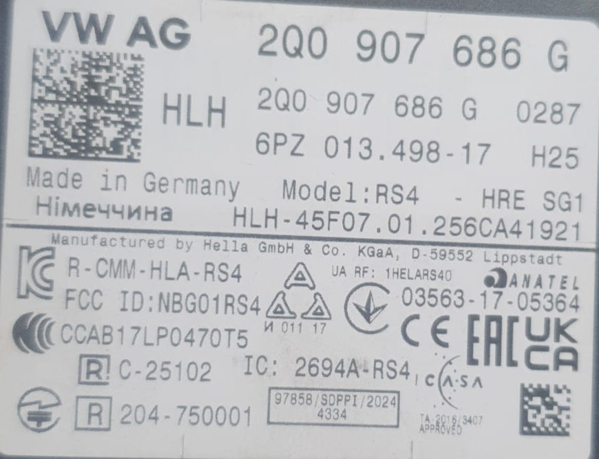 Seat Tarraco Sensore radar Distronic 2Q0907685B Volkswagen