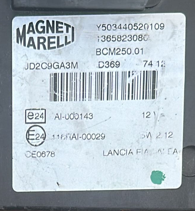 1365823080 CENTRALINA CITROEN JUMPER 2.2 D 6M 96KW bcm250.01