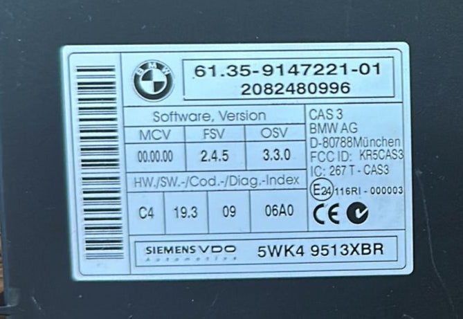 CENTRALINA COMFORT MINI COOPER 6135 9147221 01 5WK49513XBR (R56) 1.6D