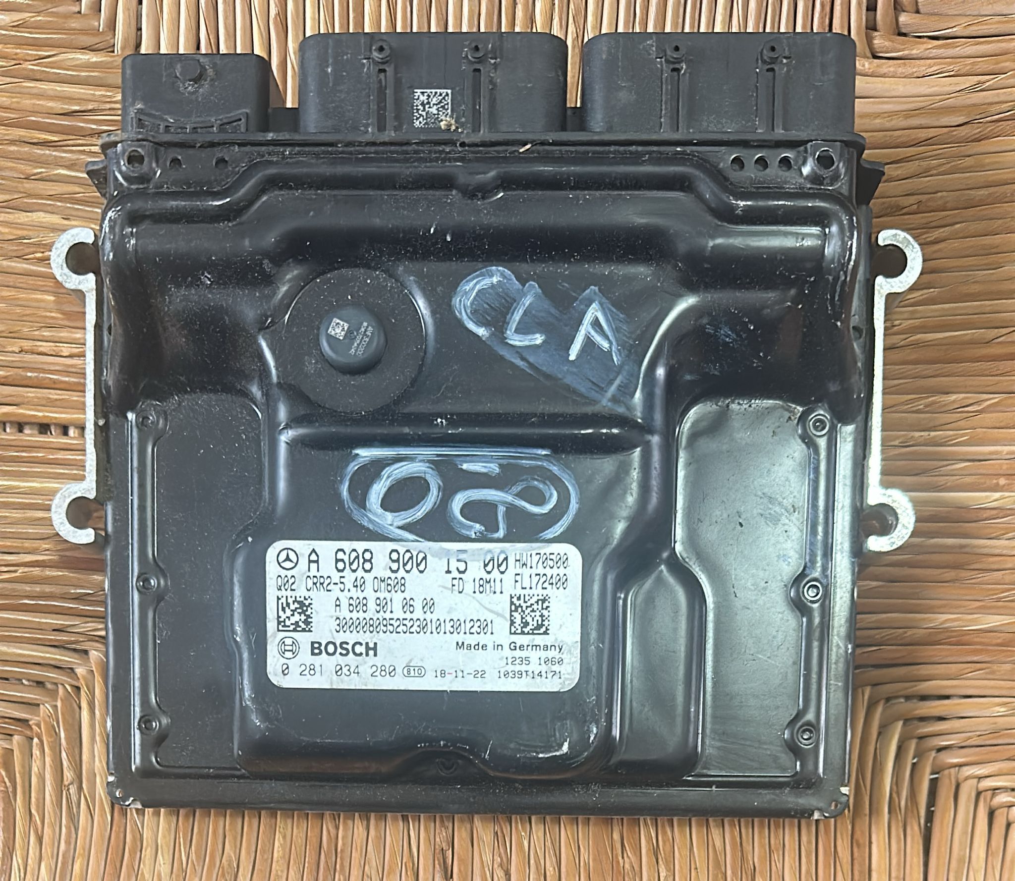 ECU Mercedes A 1.5CDI A6089001500 0281034280 MD1CS006 10SW027491 10SW040878