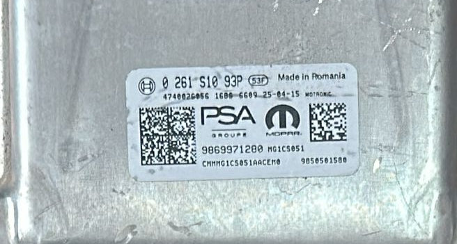 0261s1093p peugeot 3008 motor beyni PSA MG1CS051