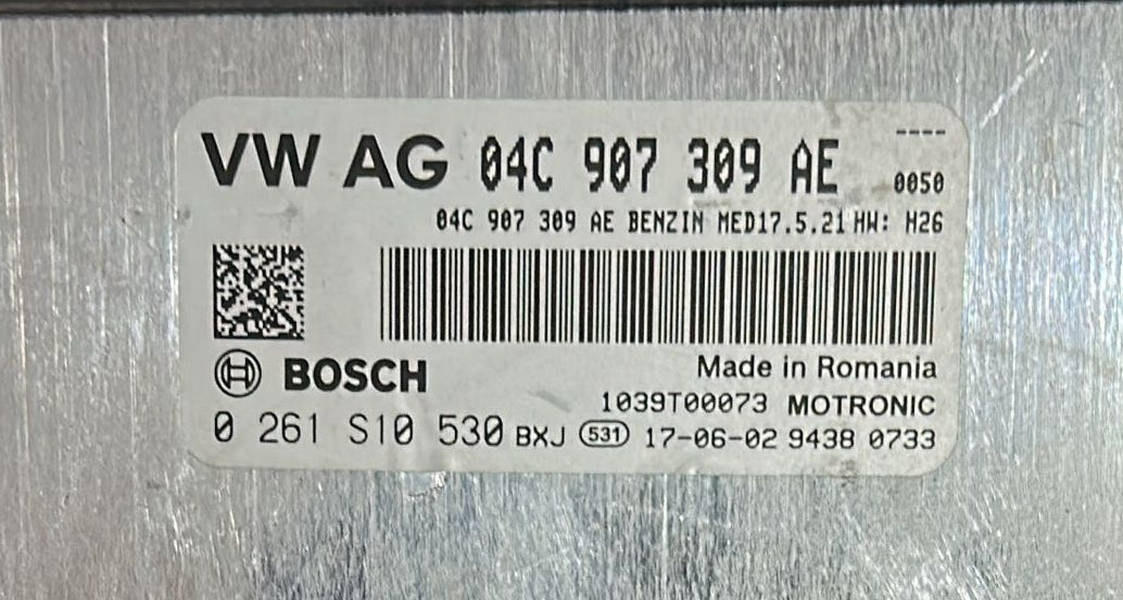 04C907309AE CENTRALINA MOTORE BOSCH MED17.5.21 0261S10530 AUDI A1 1.0 TFSI CHZ
