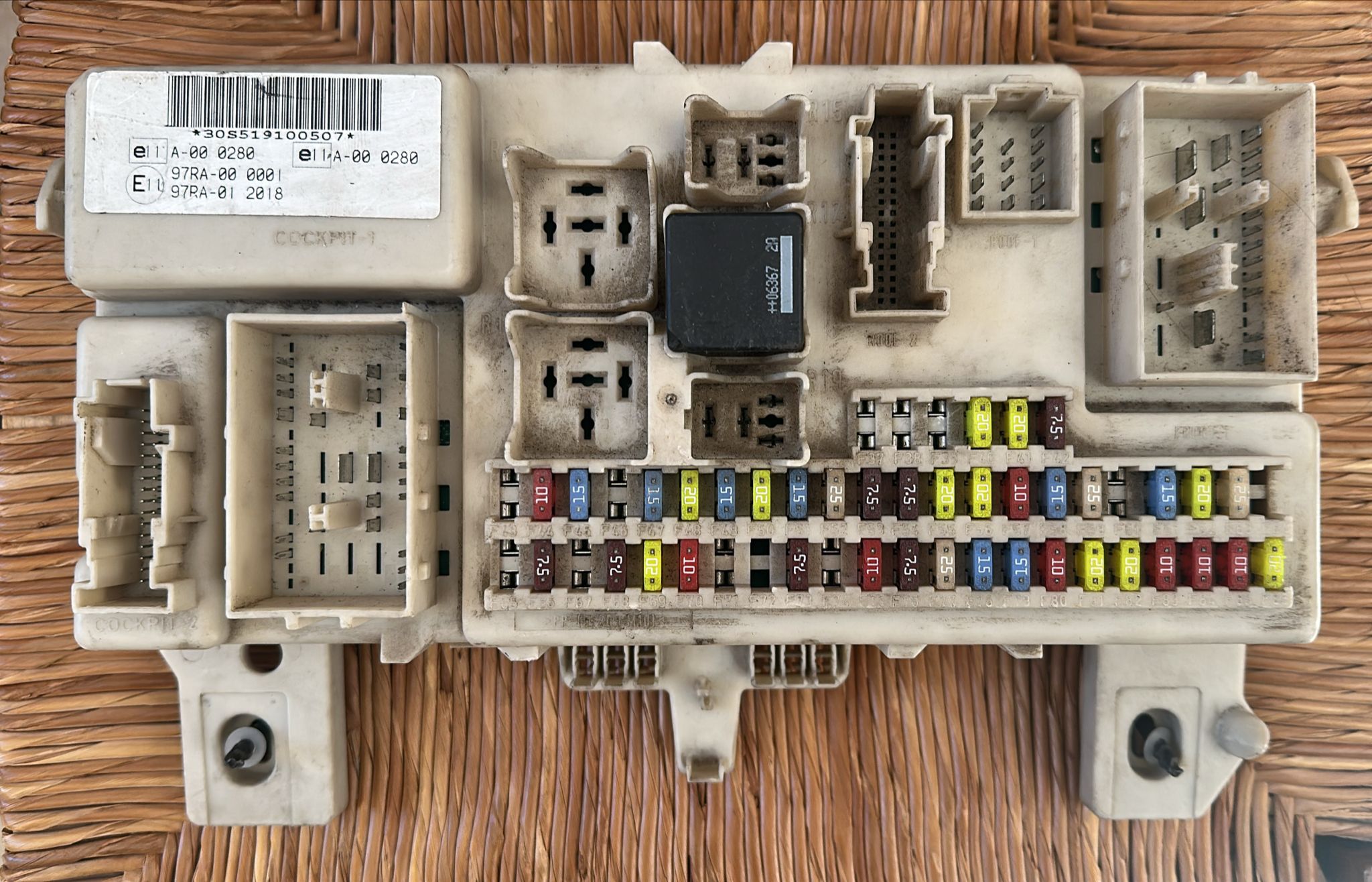 ECU Centralina Ford Focus C-MAX 2006 Diesel Fuse box set 30S519100507 RRB16231 4M5T-14A073-DF Diesel 1.8