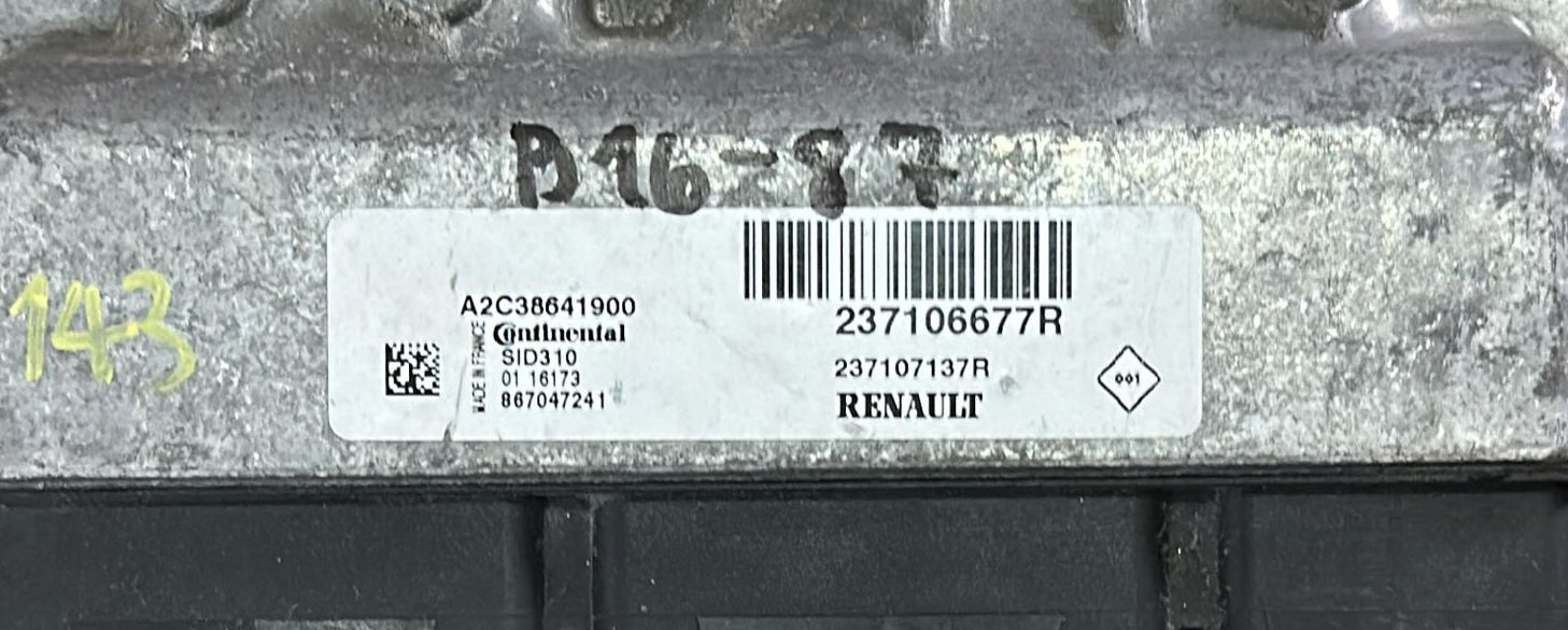 237106677R CENTRALINA MOTORE ECU RENAULT KADJAR 1.5 DCI 110 SID310 A2C38641900