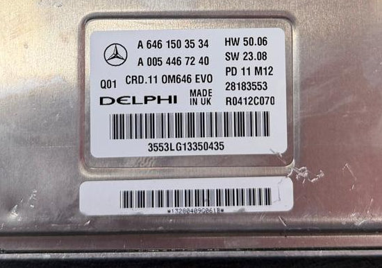 A6461503534 ECU MERCEDES W204 Classe C 2.2 CDI 2007-15 DELPHI A0054467240 CDR.11 OM646 EVO 28183553