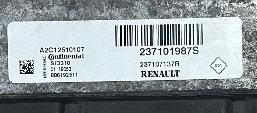 CENTRALINA MOTORE Computer Ecu Megane 237101987S A2C12510107 Sid310 A2C12510107