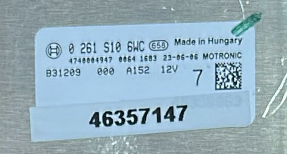 ABARTH 595 Fiat 500 Abarth 1.4 1400 180HP BOSCH ME17.3.0 0261S106WC 46357147